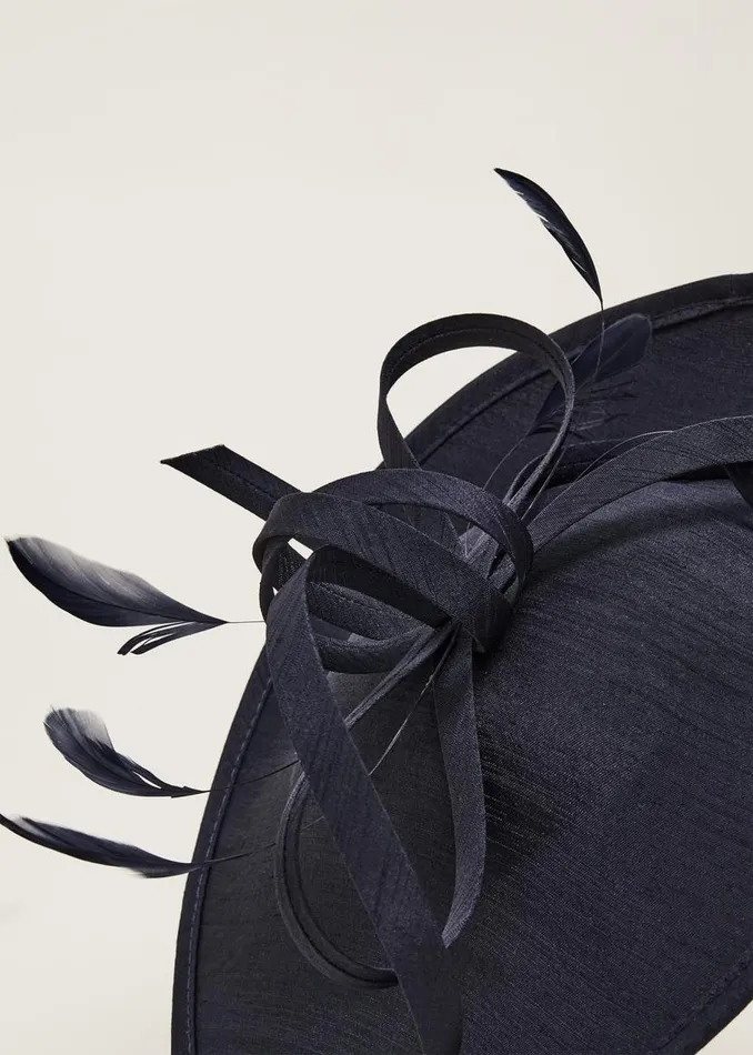 Phase Eight Fascinators and Hats Shantung Oval Disc Fascinator Navy 8211 Women