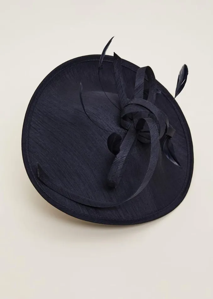 Phase Eight Fascinators and Hats Shantung Oval Disc Fascinator Navy 8211 Women