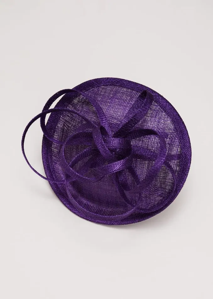 Phase Eight Fascinators and Hats Twist Top Mini Disc Fascinator Purple 8211 Women