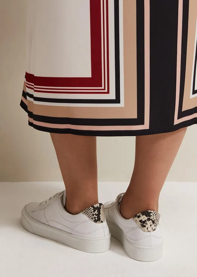 Phase Eight Flats White Leather Trainers White 8211 Women