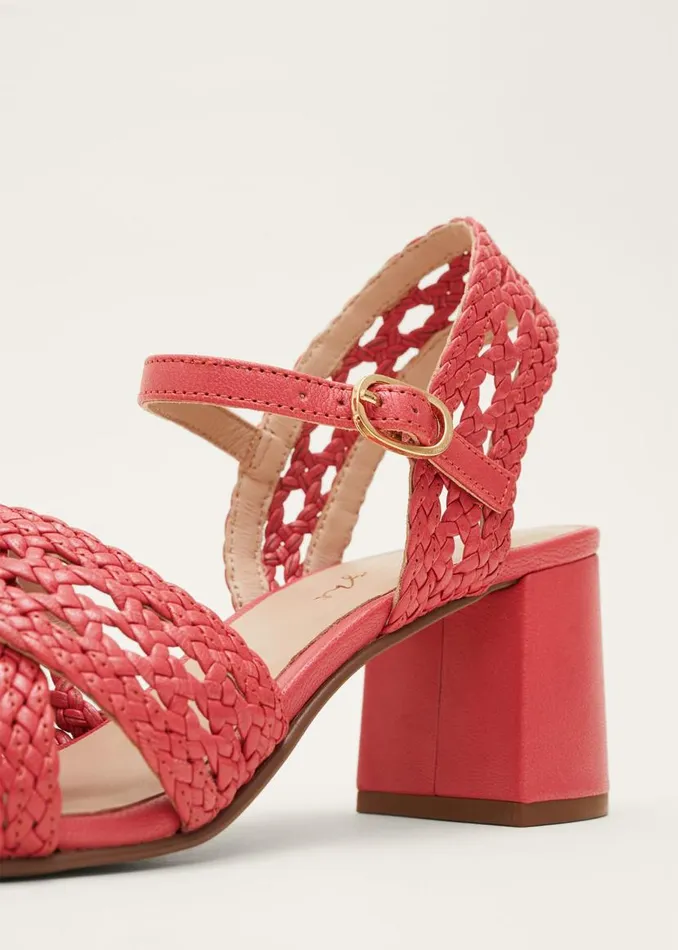 Phase Eight Heels Weave Heeled Sandal Coral 8211 Women