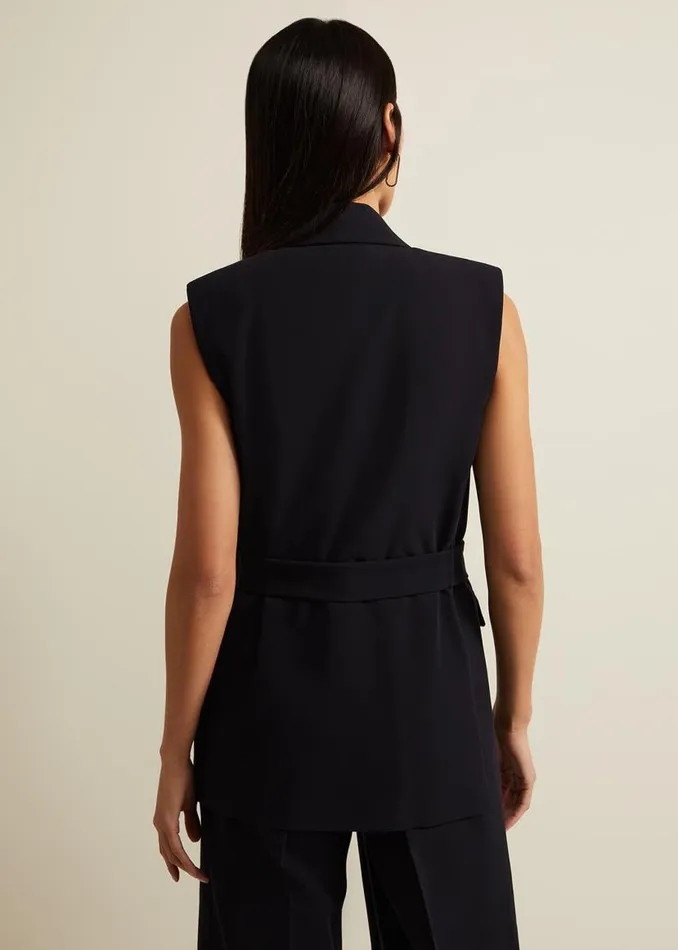 Phase Eight Jackets Jade Sleeveless Tailored Waistcoat Navy 8211 Women