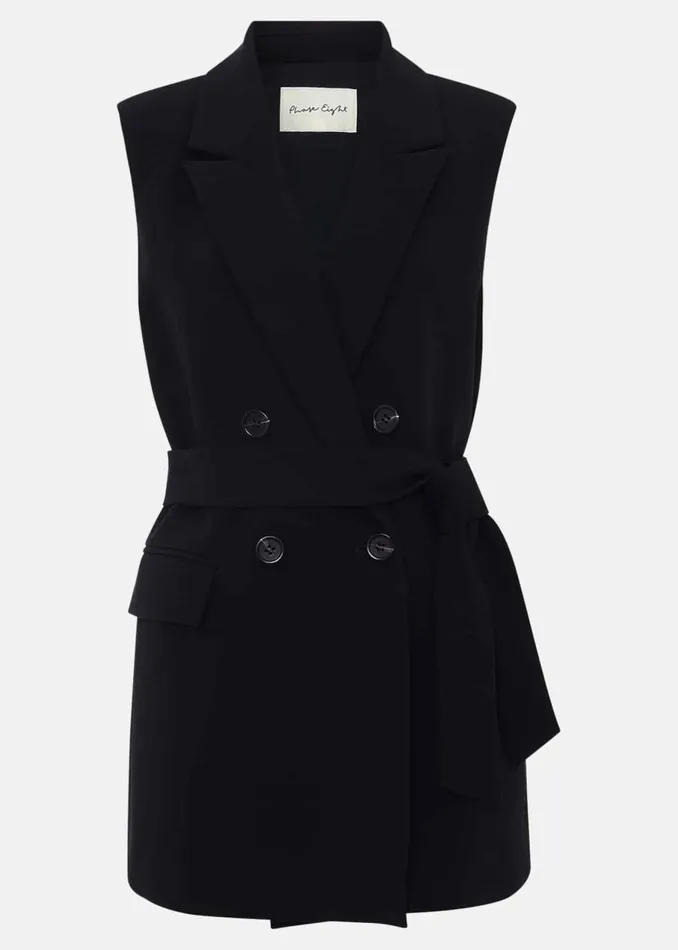 Phase Eight Jackets Jade Sleeveless Tailored Waistcoat Navy 8211 Women
