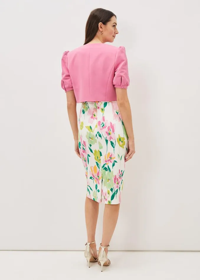 Phase Eight Jackets Mabel Puff Sleeve Jacket Candy Pink 8211 Women