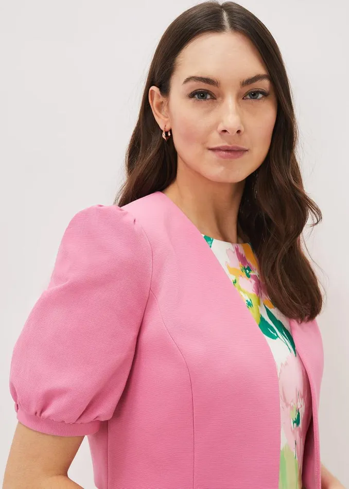 Phase Eight Jackets Mabel Puff Sleeve Jacket Candy Pink 8211 Women