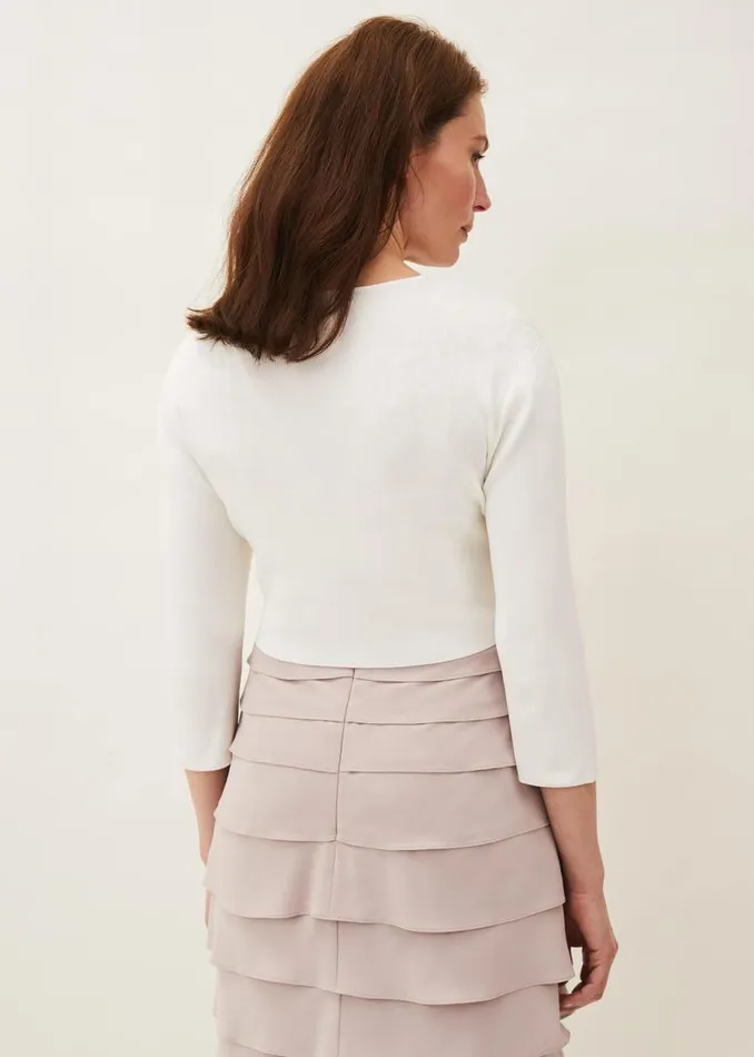Phase Eight Jackets Salma Lightweight Knitted Jacket Ivory 8211 Women