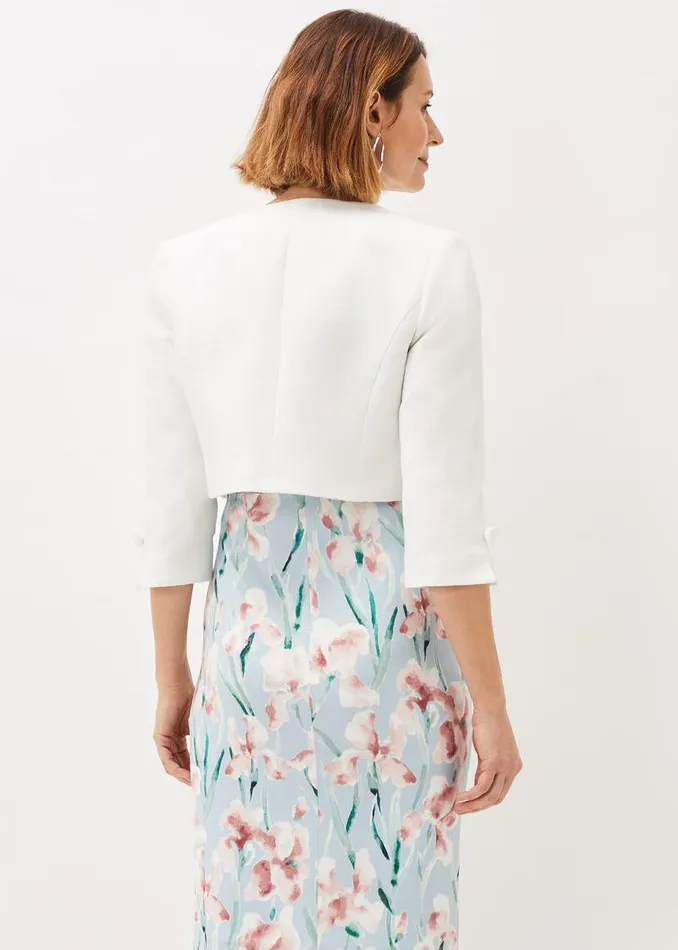 Phase Eight Jackets Zoelle Bow Detail Jacket Ivory 8211 Women