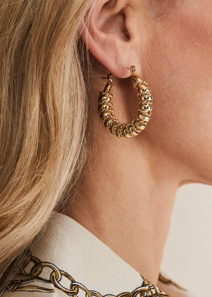 Phase Eight Jewellery Chunky Ring Hoop Earring Gold 8211 Women