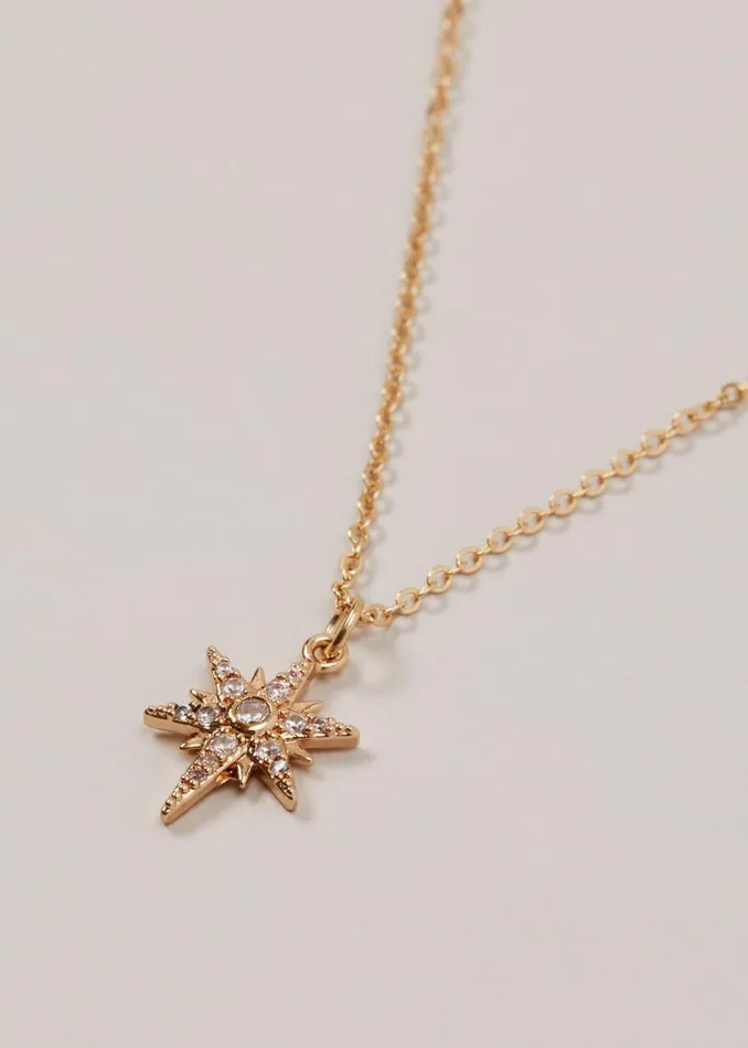 Phase Eight Jewellery Gold Plated Star Pendant Necklace Gold 8211 Women