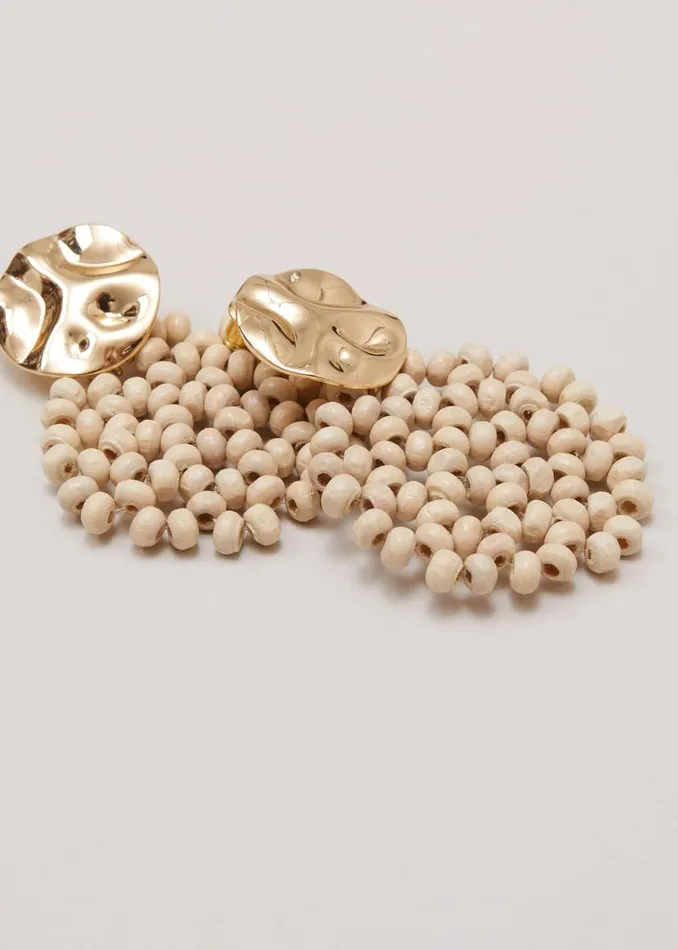 Phase Eight Jewellery Neutral Beaded Round Earrings Neutral 8211 Women