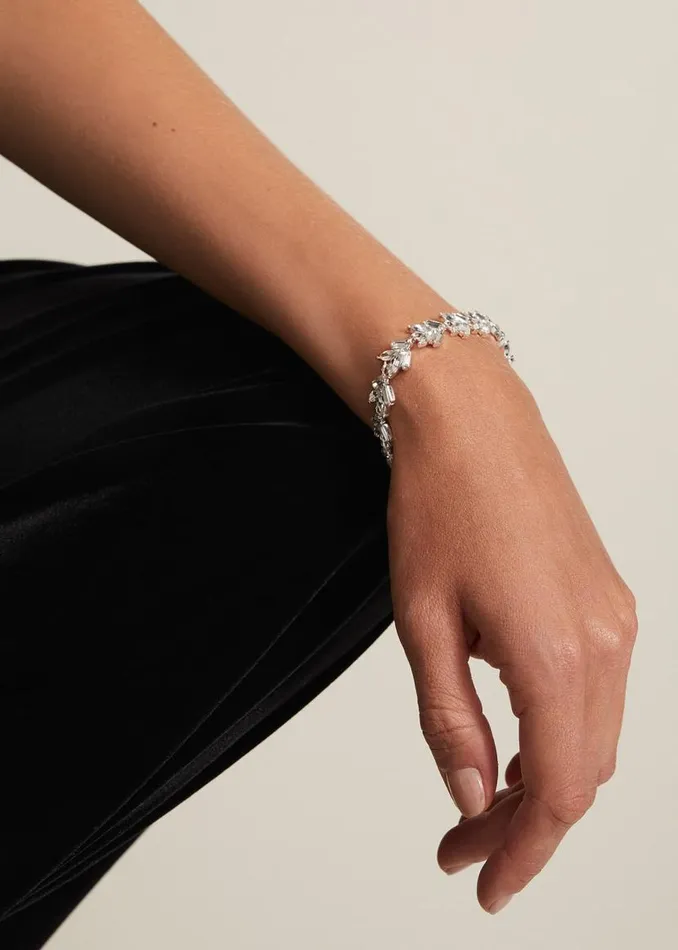 Phase Eight Jewellery Silver Plated Stone Cluster Bracelet Silver 8211 Women