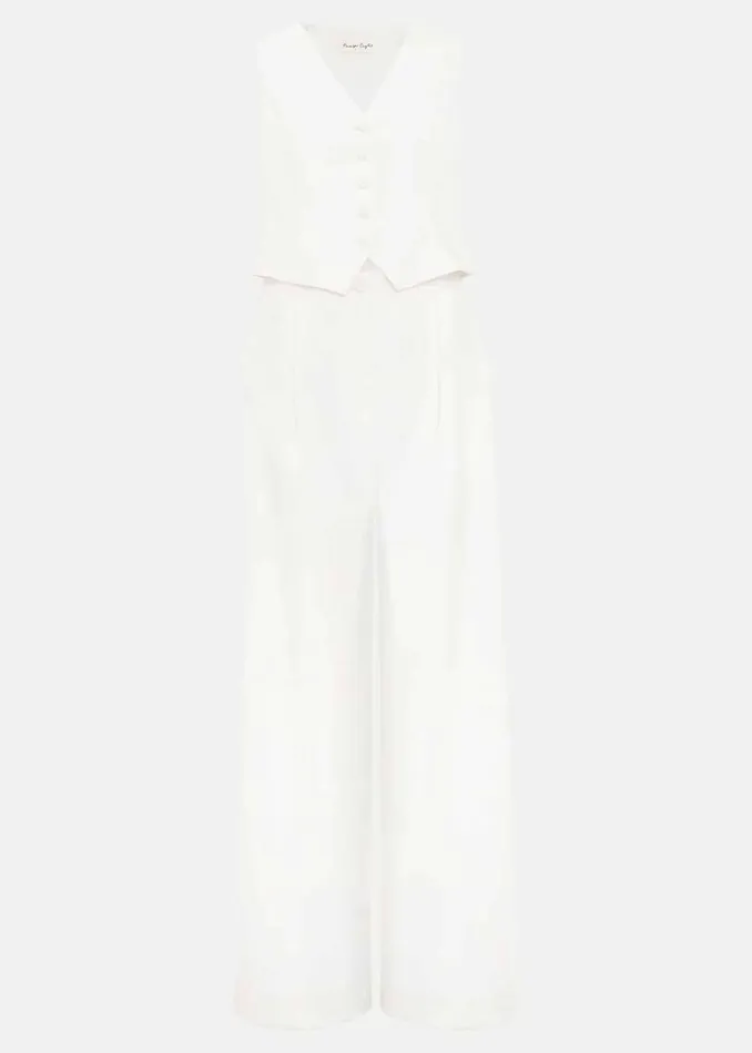 Phase Eight Jumpsuits Tia Waistcoat Jumpsuit Ivory 8211 Women