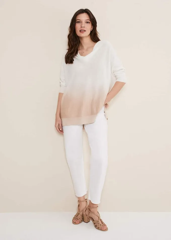 Phase Eight Knitwear Clare Linen Knit Whitestone 8211 Women