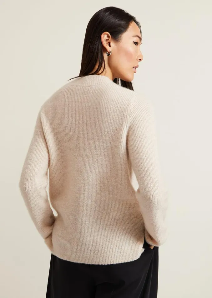 Phase Eight Knitwear Connie Mohair Blend Jumper Stone 8211 Women