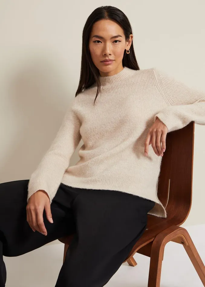 Phase Eight Knitwear Connie Mohair Blend Jumper Stone 8211 Women