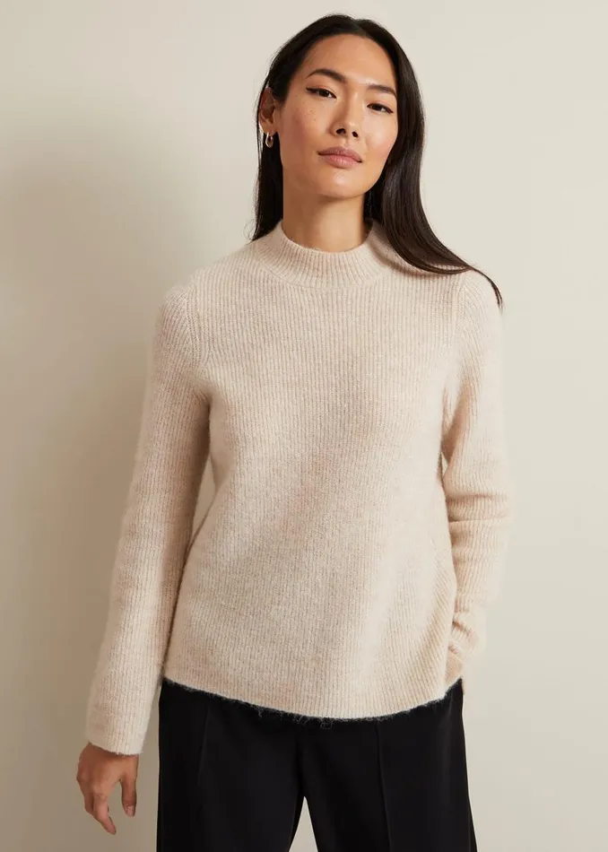Phase Eight Knitwear Connie Mohair Blend Jumper Stone 8211 Women