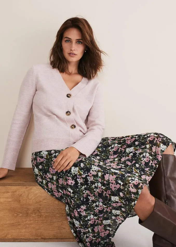 Phase Eight Knitwear Ima Cosy Cardigan Soft Pink 8211 Women