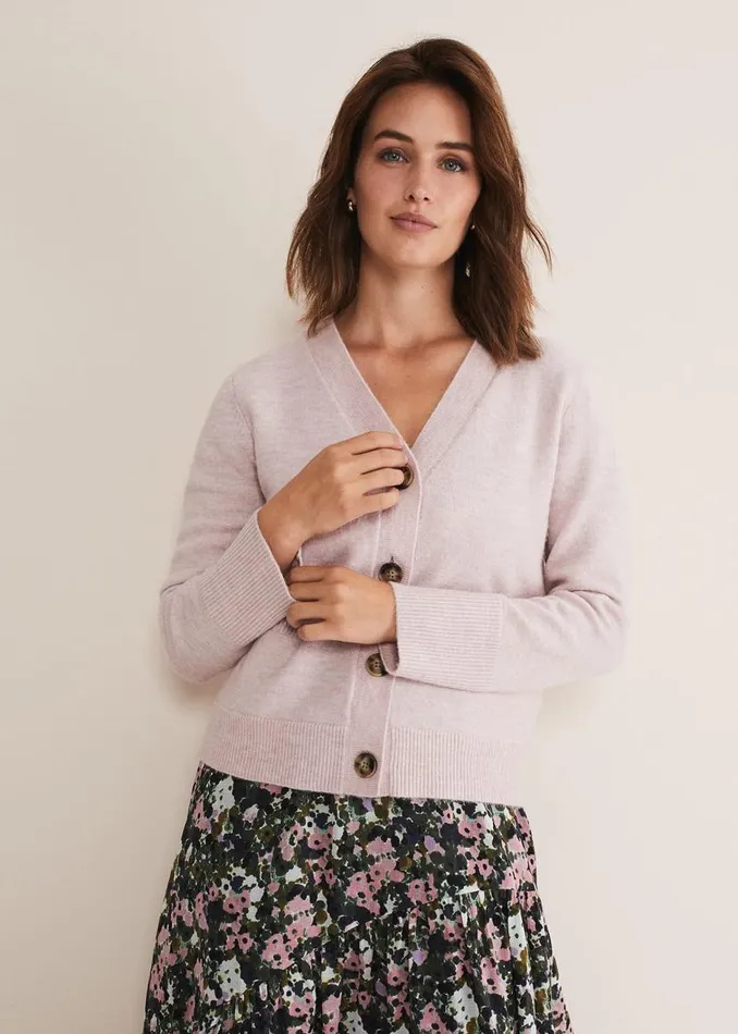Phase Eight Knitwear Ima Cosy Cardigan Soft Pink 8211 Women
