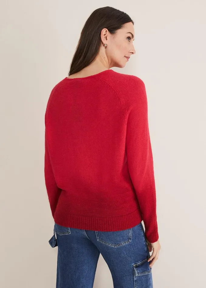 Phase Eight Knitwear Jen Mohair Dip Dye Knit Hot Pink 8211 Women