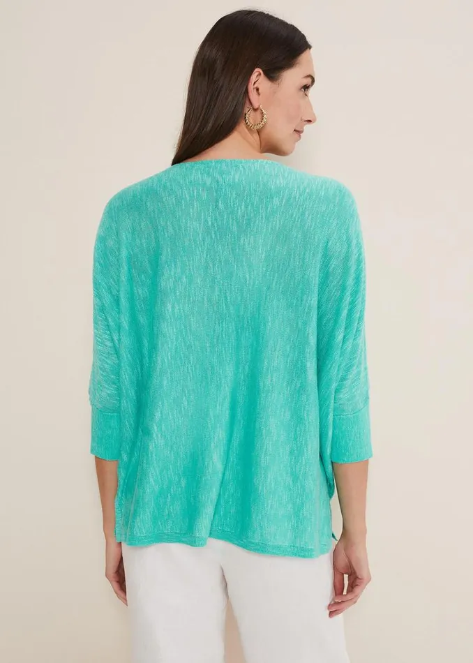 Phase Eight Knitwear Larisa V Neck Knit Aqua 8211 Women