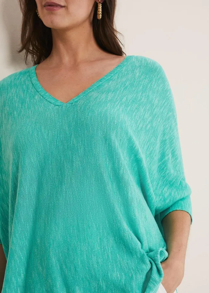 Phase Eight Knitwear Larisa V Neck Knit Aqua 8211 Women