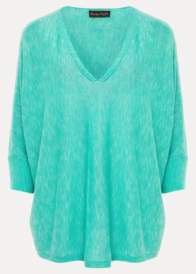 Phase Eight Knitwear Larisa V Neck Knit Aqua 8211 Women
