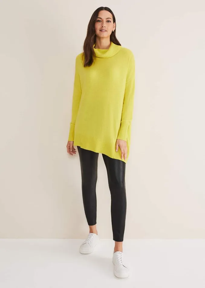 Phase Eight Knitwear Maltia Asymmetric Hem Jumper Lime 8211 Women