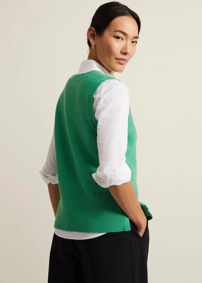 Phase Eight Knitwear Marianna V Neck Tank Green 8211 Women