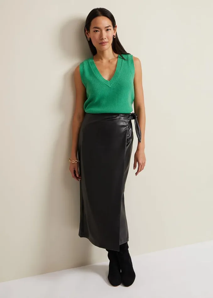 Phase Eight Knitwear Marianna V Neck Tank Green 8211 Women