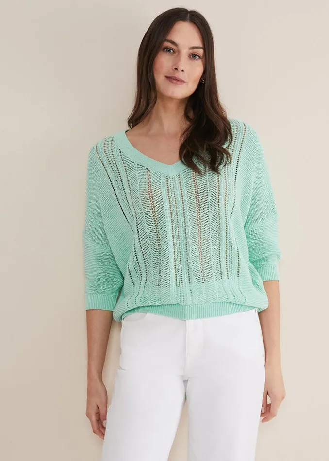 Phase Eight Knitwear Nadia Tape Knit Mint 8211 Women