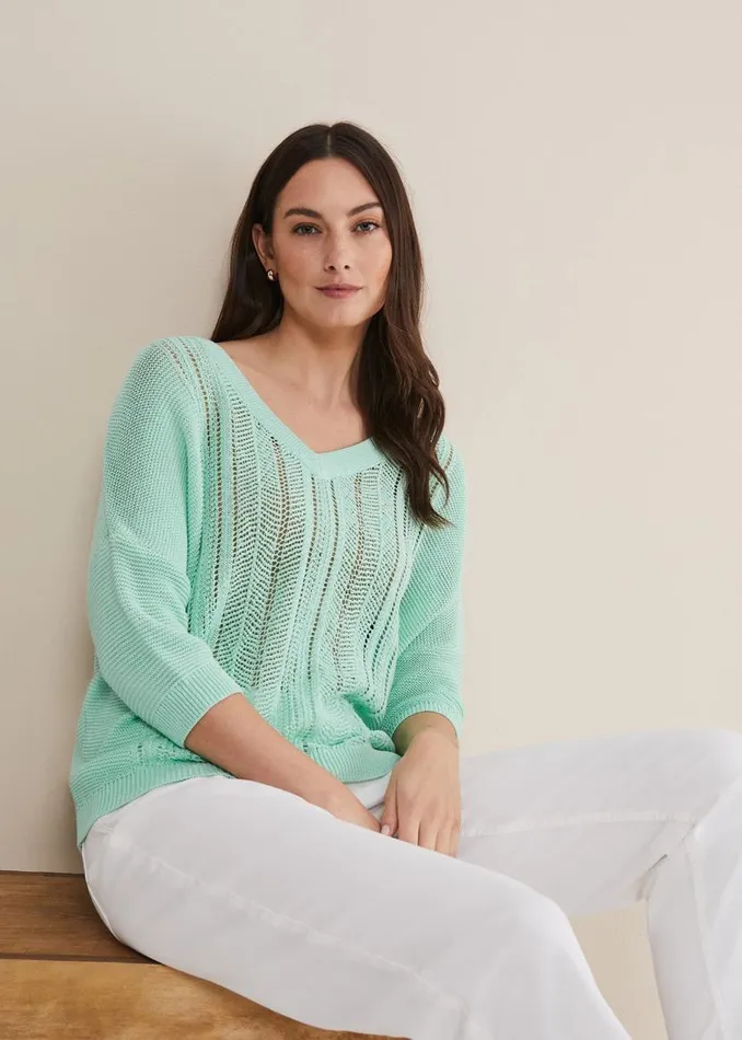Phase Eight Knitwear Nadia Tape Knit Mint 8211 Women