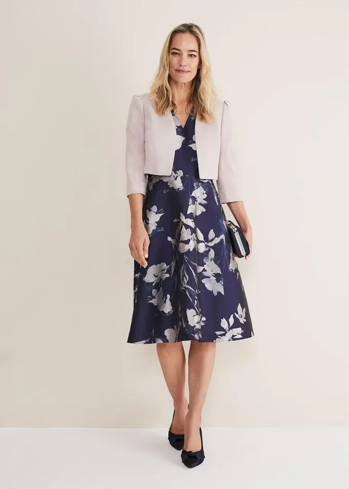 Phase Eight Occasion Shoes Satin Knot Front Court Shoe Navy 8211 Women