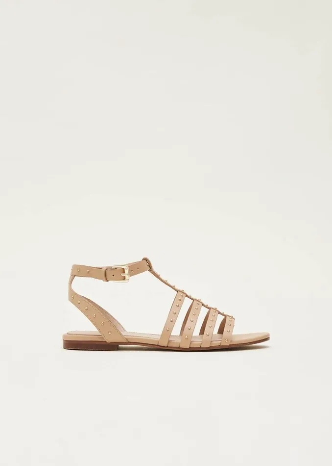 Phase Eight Sandals Gladiator Leather Flat Sandals Tan 8211 Women