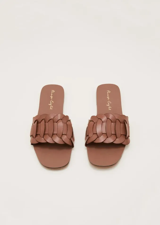 Phase Eight Sandals Woven Flat Sandal Tan 8211 Women