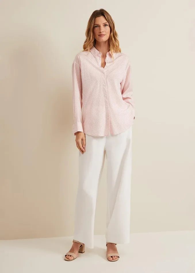 Phase Eight Shirts and Blouses Bernice Stripe Shirt Whitepink 8211 Women