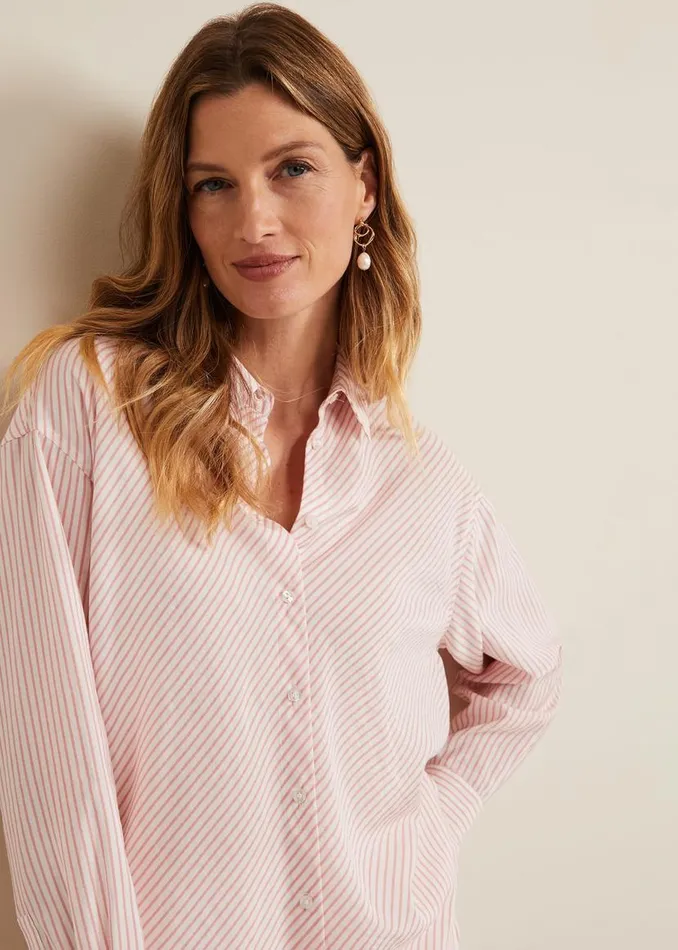 Phase Eight Shirts and Blouses Bernice Stripe Shirt Whitepink 8211 Women