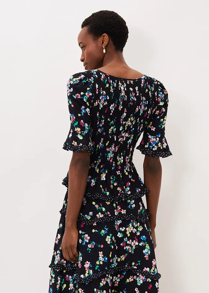 Phase Eight Shirts and Blouses Hudson Floral CoOrd Blouse Blackivory 8211 Women Phase Eight Shirts and Blouses Hudson Floral CoOrd Blouse Blackivory 8211 Women