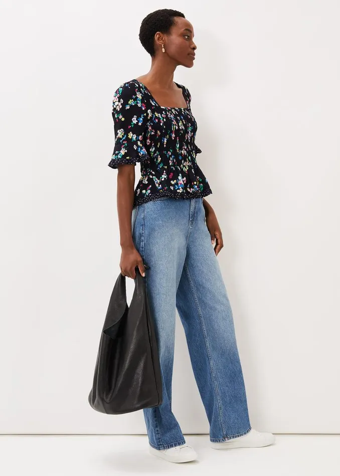 Phase Eight Shirts and Blouses Hudson Floral CoOrd Blouse Blackivory 8211 Women Phase Eight Shirts and Blouses Hudson Floral CoOrd Blouse Blackivory 8211 Women