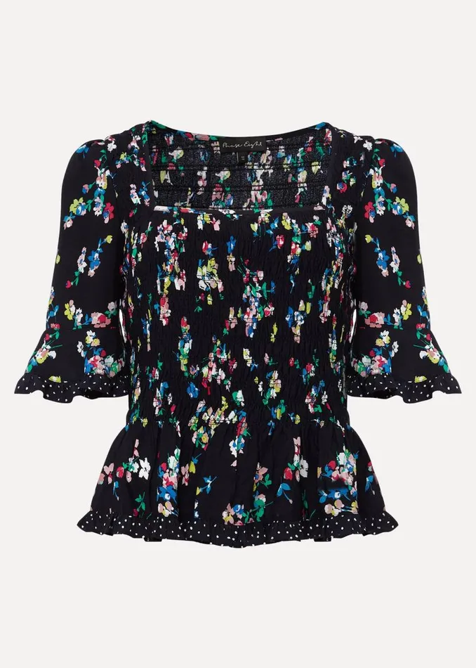 Phase Eight Shirts and Blouses Hudson Floral CoOrd Blouse Blackivory 8211 Women Phase Eight Shirts and Blouses Hudson Floral CoOrd Blouse Blackivory 8211 Women