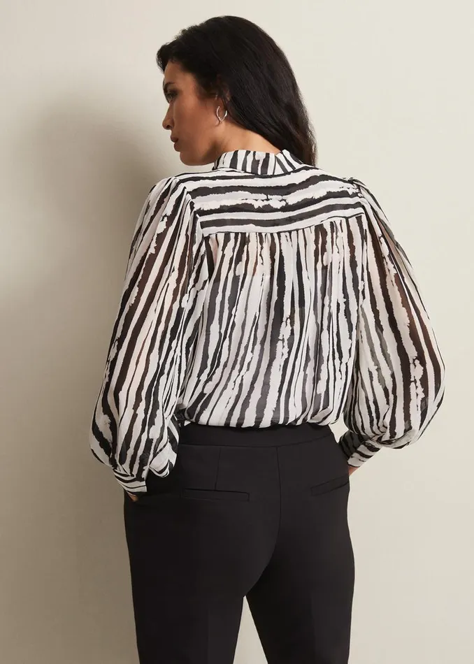 Phase Eight Shirts and Blouses Leinani Mark Making Print Blouse Blackmulti 8211 Women