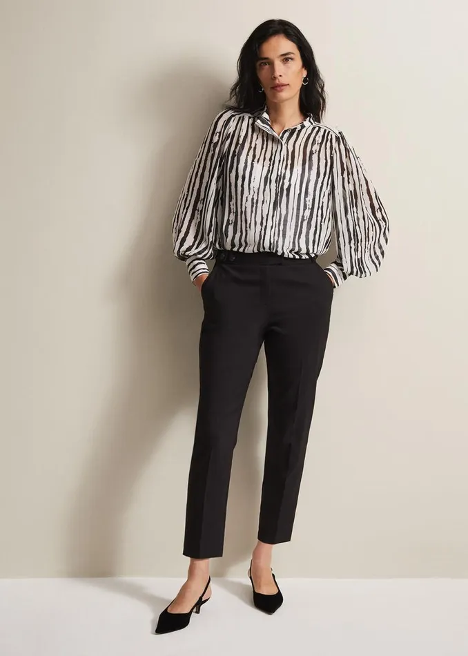 Phase Eight Shirts and Blouses Leinani Mark Making Print Blouse Blackmulti 8211 Women