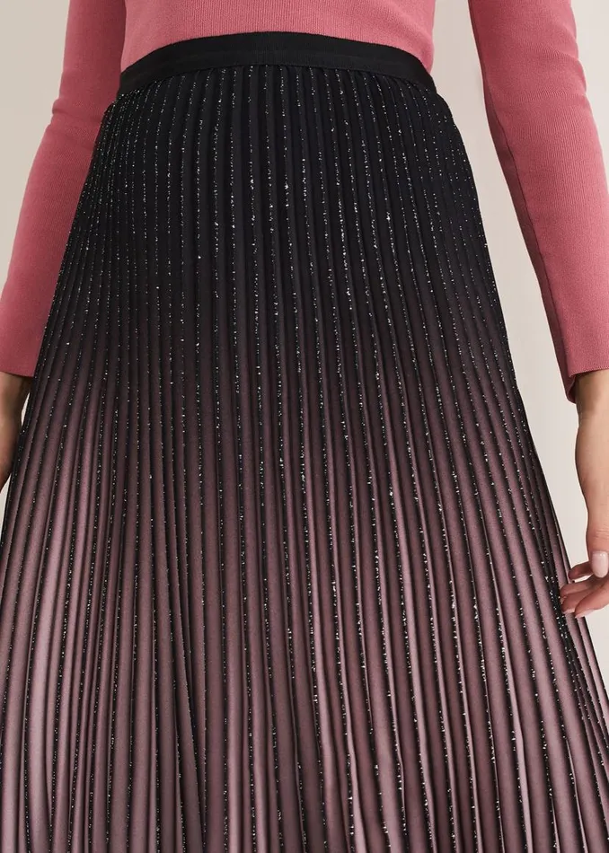 Phase Eight Skirts Estella Ombre Midi Skirt Blackcappucino 8211 Women