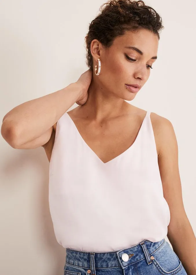 Phase Eight Tops and TShirts Alanis Cami Top Pale Pink 8211 Women