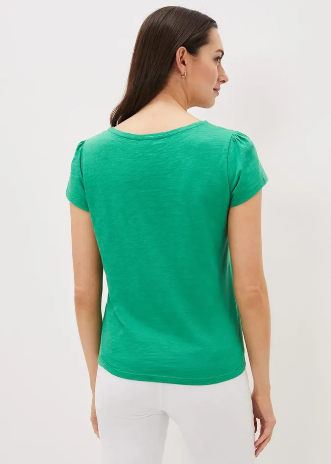 Phase Eight Tops and TShirts Elspeth Cotton Square Neck Top Apple Green 8211 Women