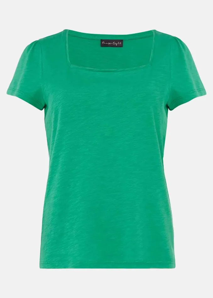 Phase Eight Tops and TShirts Elspeth Cotton Square Neck Top Apple Green 8211 Women