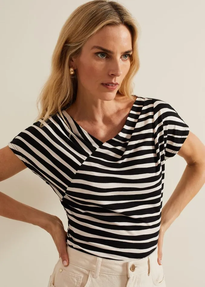 Phase Eight Tops and TShirts Kiara Striped Top Blackstone 8211 Women