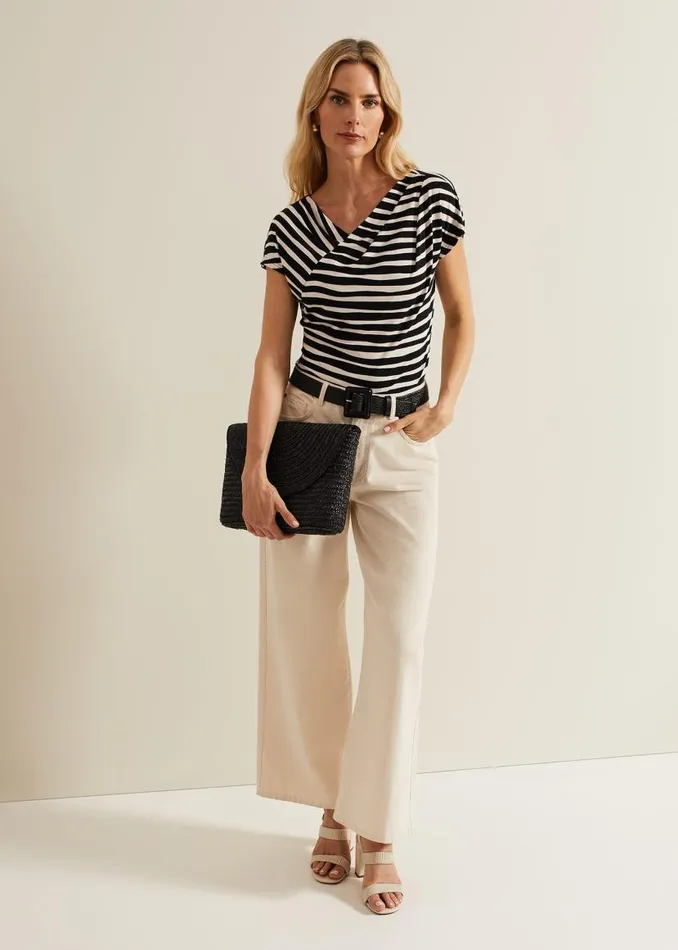 Phase Eight Tops and TShirts Kiara Striped Top Blackstone 8211 Women