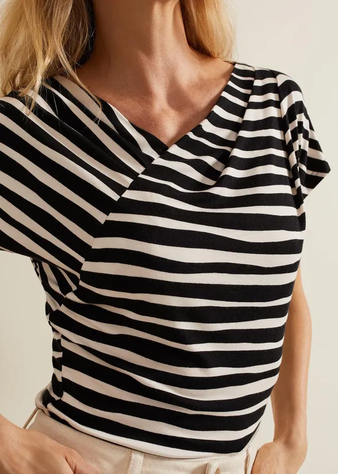 Phase Eight Tops and TShirts Kiara Striped Top Blackstone 8211 Women