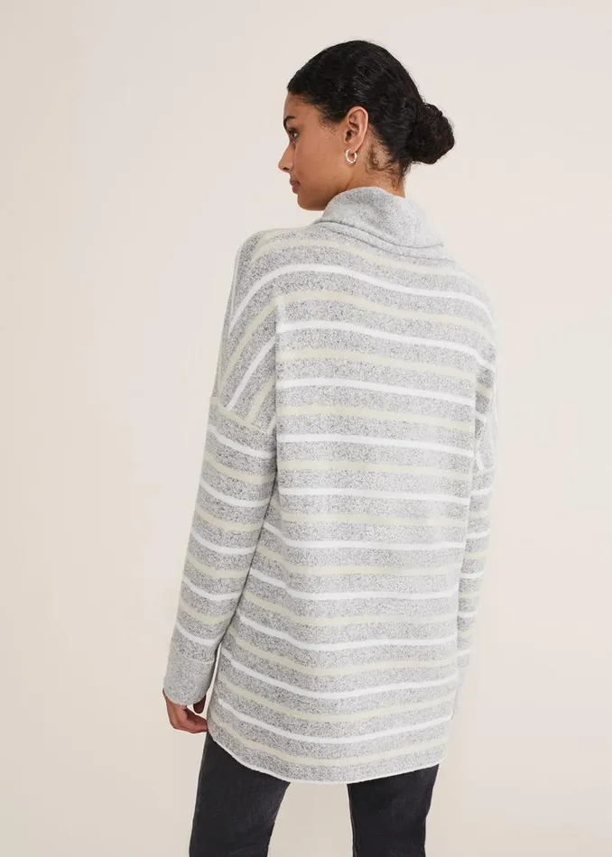 Phase Eight Tops and TShirts Leya Stripe Snuggle Top Grey Multi 8211 Women