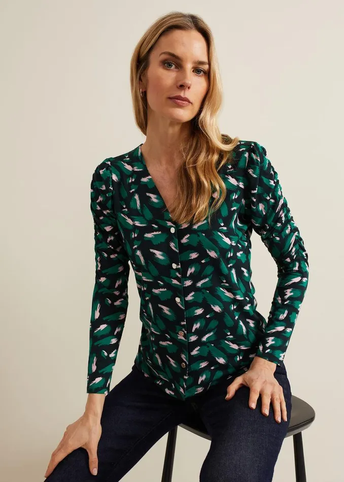 Phase Eight Tops and TShirts Sindy Animal Print Top Multicoloured 8211 Women